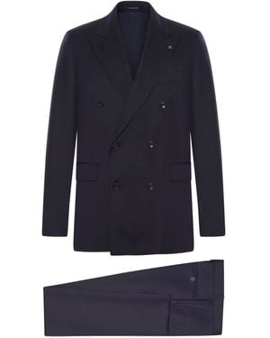 Tagliatore Double-Breasted Wool Suit - Blue
