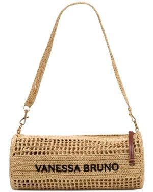 Vanessa Bruno Open-Knit Raffia Shoulder Bag - Metálico