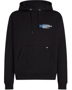 Karl Lagerfeld ロゴ パーカー - ブラック