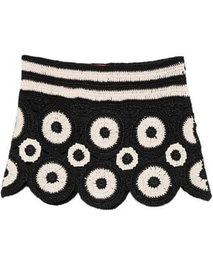 Simon Miller Beep Beep Crochet Mini Skirt - Black