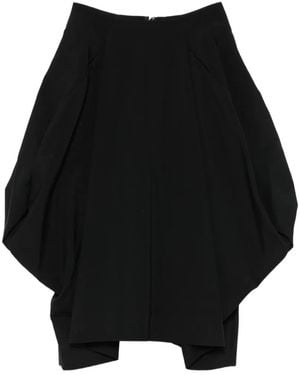 Comme des Garçons Draped Asymmetric Midi Skirt - Black