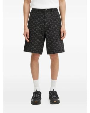 A Bathing Ape Shorts Denim College Monogram - Nero