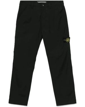 Stone Island コンパスバッジ パンツ - ブラック