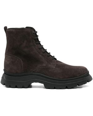 Hogan Schnürstiefel Mit Dicker Sohle - Schwarz