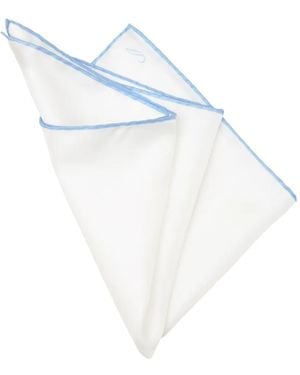 Elizabetta Mont Blanc Silk Pocket Square - Blue