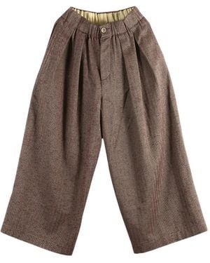 Uma Wang Poetic Pleated Wide-Leg Pants - Brown