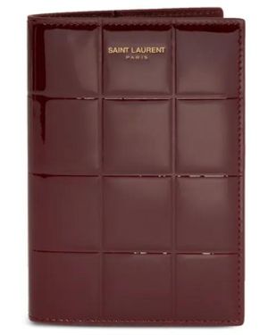 Saint Laurent Portemonnee Met Logoprint - Paars