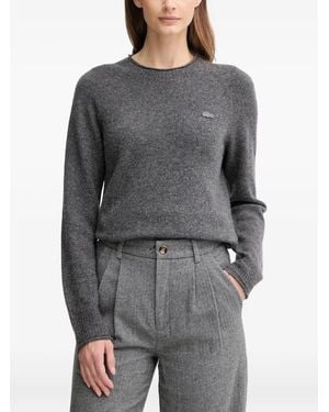 Lacoste Gestrickter 3D Pullover Mit Logo - Grau