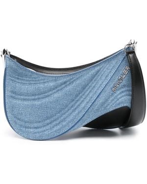 Mugler Small Spiral Curve 01 Crossbody Bag - Blue