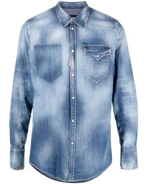DSquared² Classic Western Denim Shirt - Blue