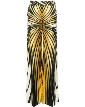 Roberto Cavalli Ray Of Gold Palazzo Pants - Metallic