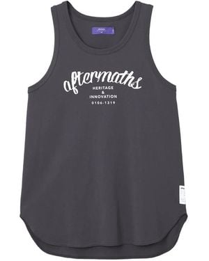 AFTERMATHS Logo-Print Tank Top - Grey