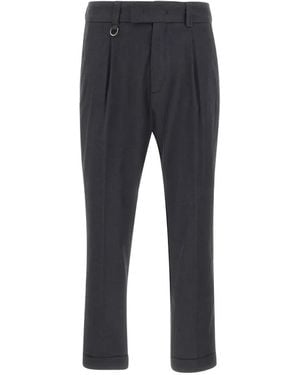 Paolo Pecora Pleated Turned-Up Pants - Gray
