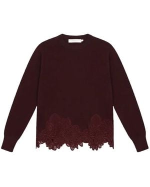Zimmermann Valiant Lace-Trimmed Sweater - Purple