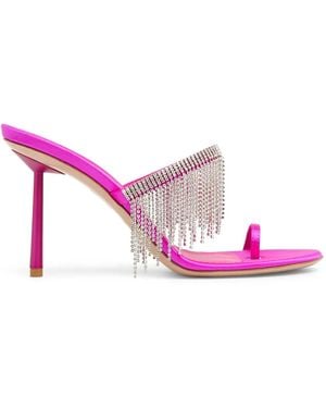 Le Silla Sandali The Jewels Con Frange 80Mm - Rosa