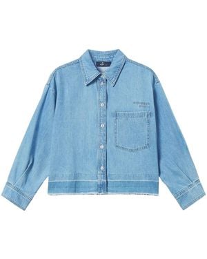 Twinset Stud-Embellished Denim Shirt - Blue