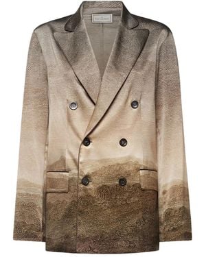Pierre Louis Mascia Veste Adastrogum À Boutonnière Croisée - Brown