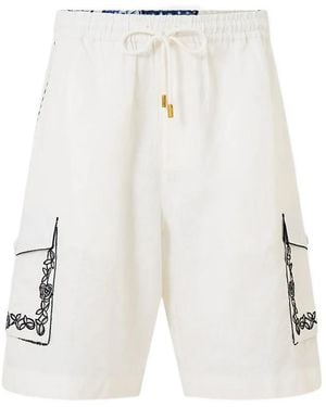 CAMILLA Embroidered Shorts - White