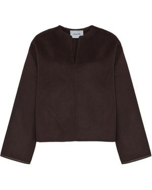 Yves Salomon V-Neck Blouse - Brown