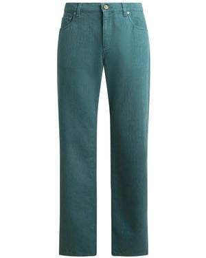 Etro Five-Pocket Straight-Leg Jeans - Green