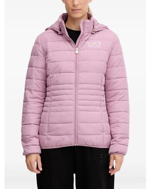 EA7 Zip-Fastening Padded Jacket - Pink