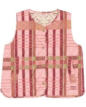 Barbour Chaleco a rayas - Rosa