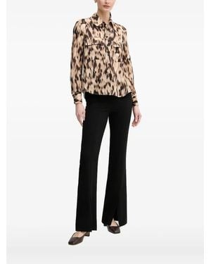 Pedro Del Hierro Madrid Camicia Leopardata - Marrone
