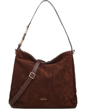BIASIA Suede Shoulder Bag - Brown
