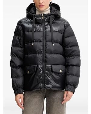 Liu Jo Quilted Hooded Jacket - Black