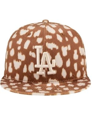 KTZ X Los Angeles Dodgers Animal-Print Baseball Cap - Brown
