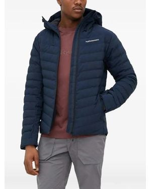 Peak Performance Hooded Padded Jacket - Blue