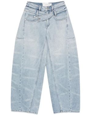 Feng Chen Wang Belt-Loop Pocket Jeans - Blue