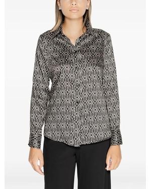 Rinascimento Chemise À Motif Géométrique - Grey