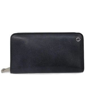 Orciani Zip-Around Leather Wallet - Blue