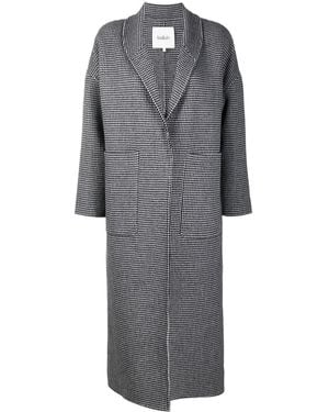 Ba&sh Single-breasted Houndstooth Coat - Black