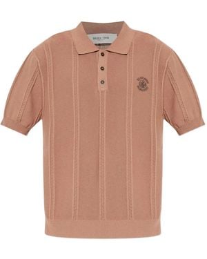 Golden Goose ケーブルニット ポロシャツ - ピンク