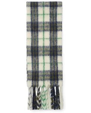 Burberry Narrow Check Alpaca Wool Blend Scarf - Grün