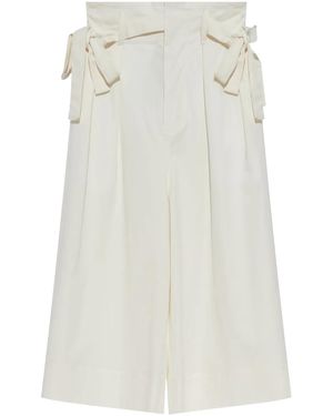 Fabiana Filippi Bow-Detail Trousers - White
