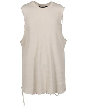 JUN/NAKAYAMA Distressed Thermal T-Shirt - White