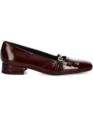 Vagabond Shoemakers Debbi Buckle-Detail Square-Toe Ballet Flats - Brown