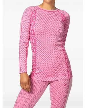 Kari Traa Lekker Patterned Long-Sleeve T-Shirt - Pink