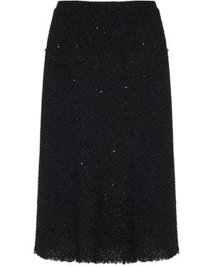 Miu Miu Jupe Mi-Longue À Sequins - Noir