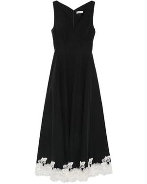 Jonathan Simkhai Mira Lace-Trim Midi Dress - Black