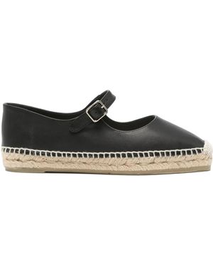 Castañer Pepa Leather Espadrilles - Black