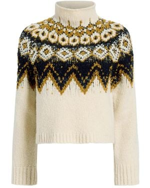Proenza Schouler Lizzy Fairisle-Pattern Turtleneck Jumper - Black