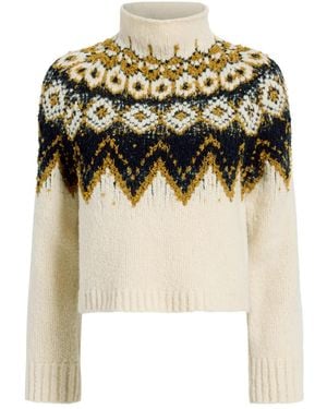 Proenza Schouler Lizzy Rollkragenpullover mit Fairisle-Muster - Schwarz