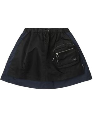 Toga Minirock Mit Kordelzug - Schwarz