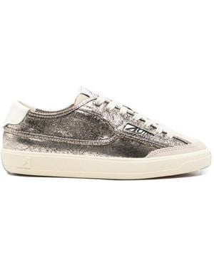 Autry Windscape Crackle-Effect Leather Sneakers - White