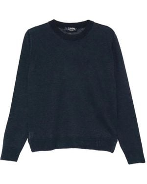 Max Mara Linen Crew-Neck Sweater - Blue