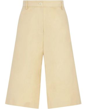 Rosetta Getty Shorts Met Wijde Pijpen - Naturel